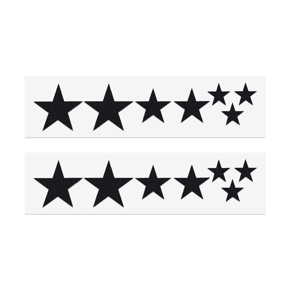 2 Sheets Mountain Bike Reflective Stickers Frame Wheel Rim Sticker Fluorescent Stars MTB Bicycle Reflector Decal Accessories: Black