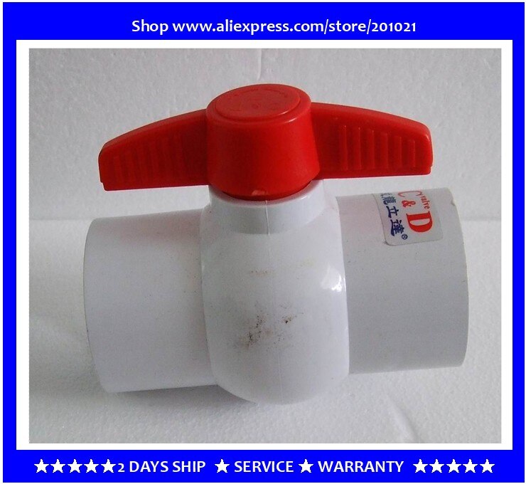 2" Spa Pool Drain Valve 2 Inch PVC Ball Valve-RED: Pool, Spa, Irrigation, Pond, Aquarium, Plumbing