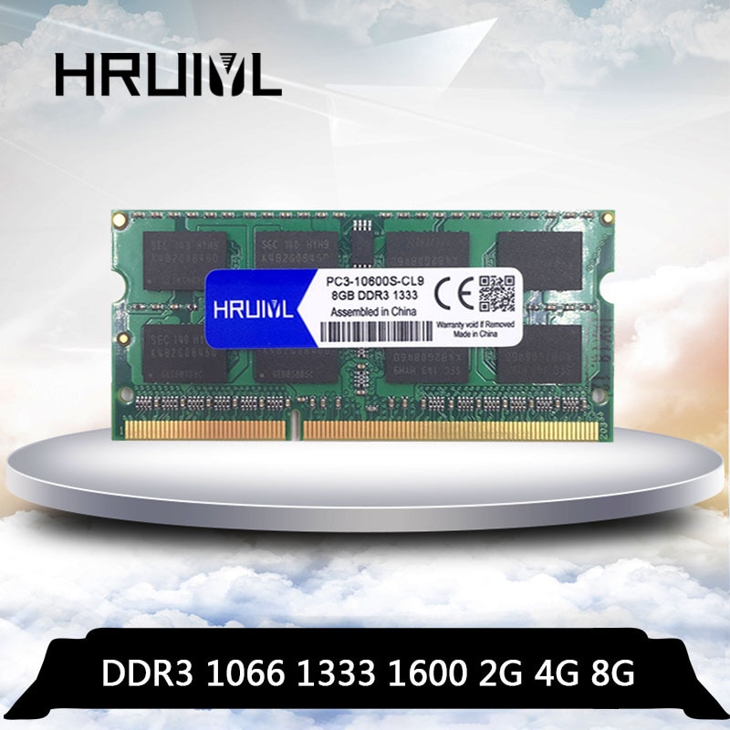 Hruiyl kannettavan tietokoneen muisti ddr 3 8gb 4gb 2gb 1066 mhz 1333 mhz 1600 mhz ddr 3l pc3-8500 pc3-10600 pc3-12800 sodimm kannettavan tietokoneen ram muistille