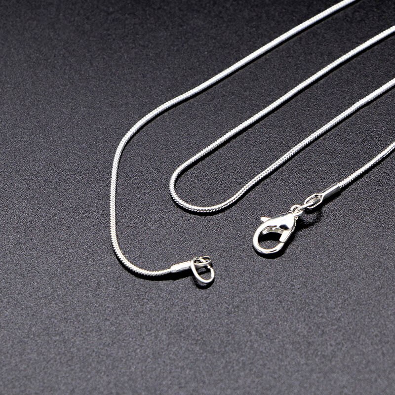 1.2MM placcato argento catena serpente rame metallo aragosta chiusura dimensioni 18 pollici per collana donna gioielli trasporto di goccia all&#39;ingrosso