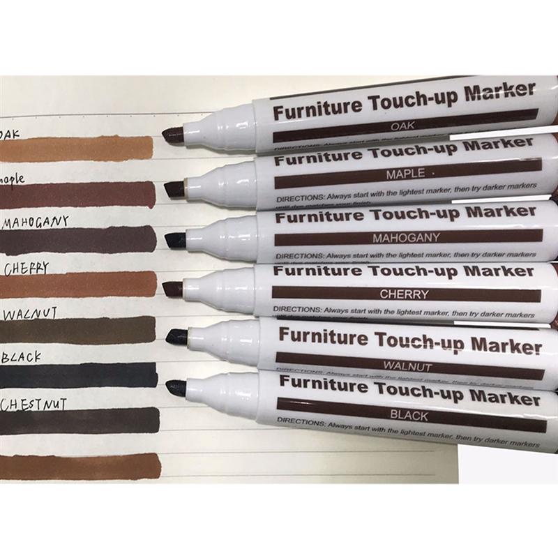 17 stk pen transportabel holdbar praktisk touch up penne farveblyanter gulv pen møbel maling pen til gulv