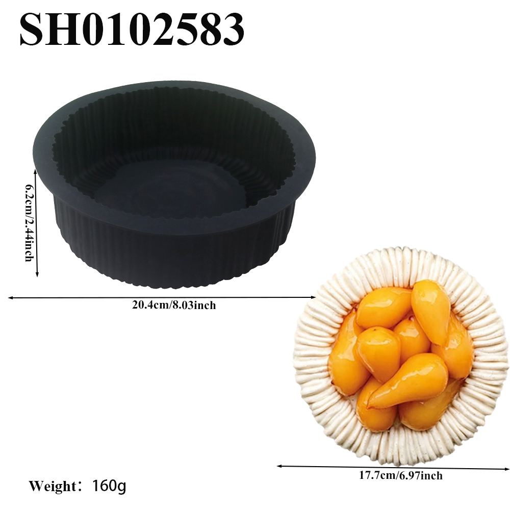 1 o 6 celle Bobina cilindrica struttura design mousse Torta Stampo Francese dolce Stampo da forno Budino fai da te dolce Stampo per cioccolato: Grigio scuro