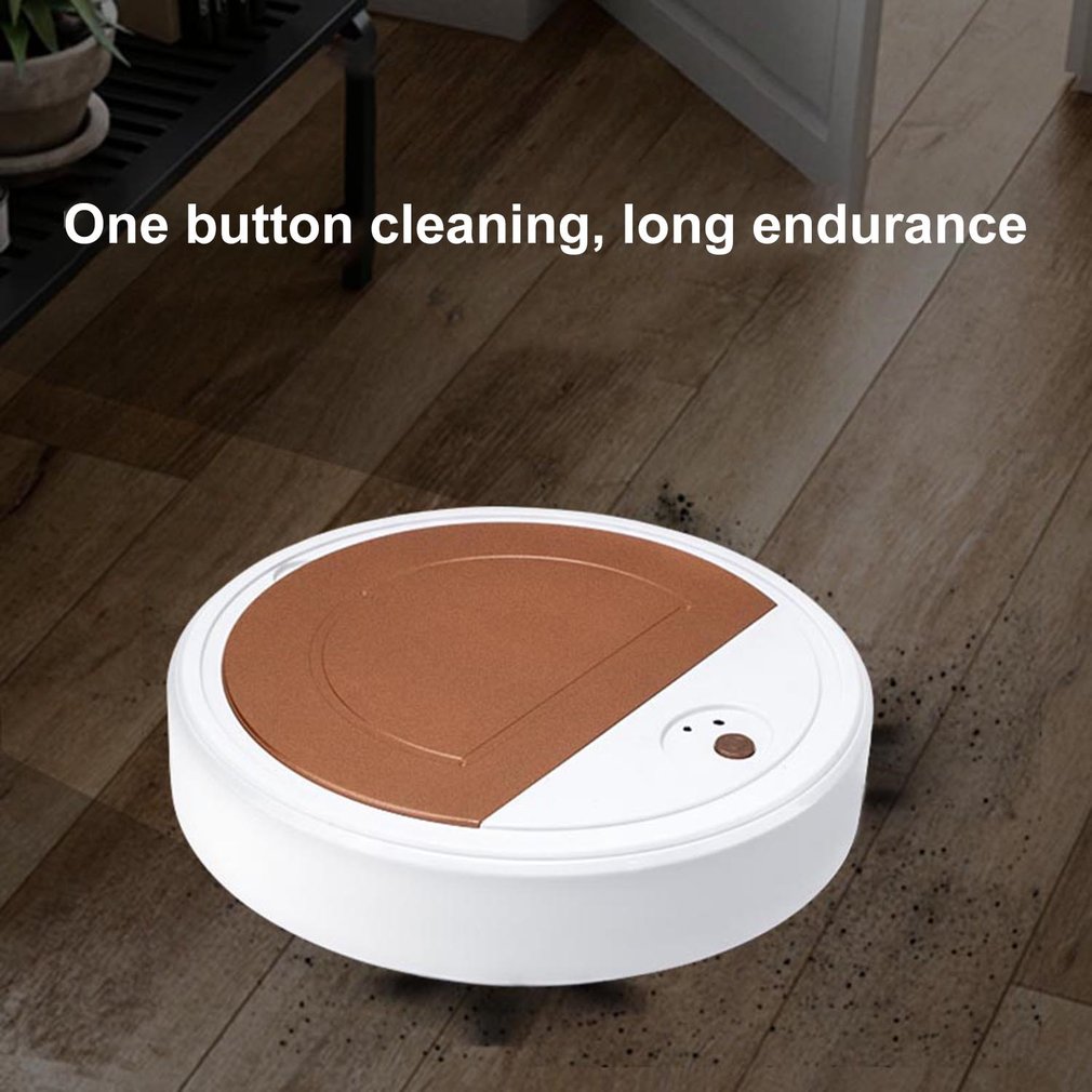 Automatic Smart Robot Vacuum Cleaner Small Vacuum Cleaners Sweeping Robot Floor Auto Home USB Rechargeable Cleaning Machine 120V: Gold