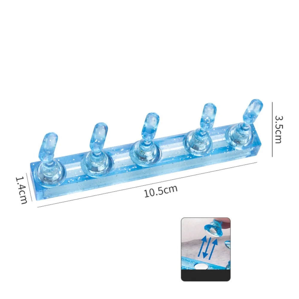 1pc nagelkonsthållare övningsställ uv-gellack visningshylla nagelform diy manikyr övningsverktyg: Svart