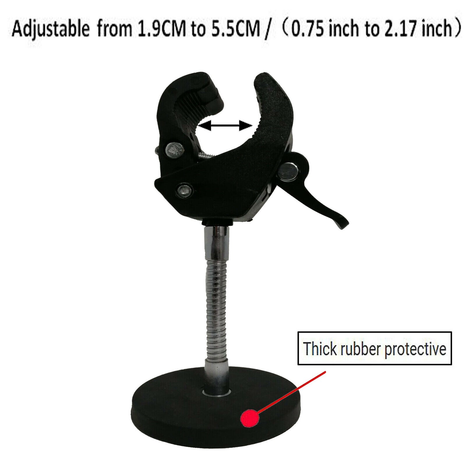 Magnetic Flashlight Holder Flexible Flashlight Mounting Brackets &amp; Strong Magnet