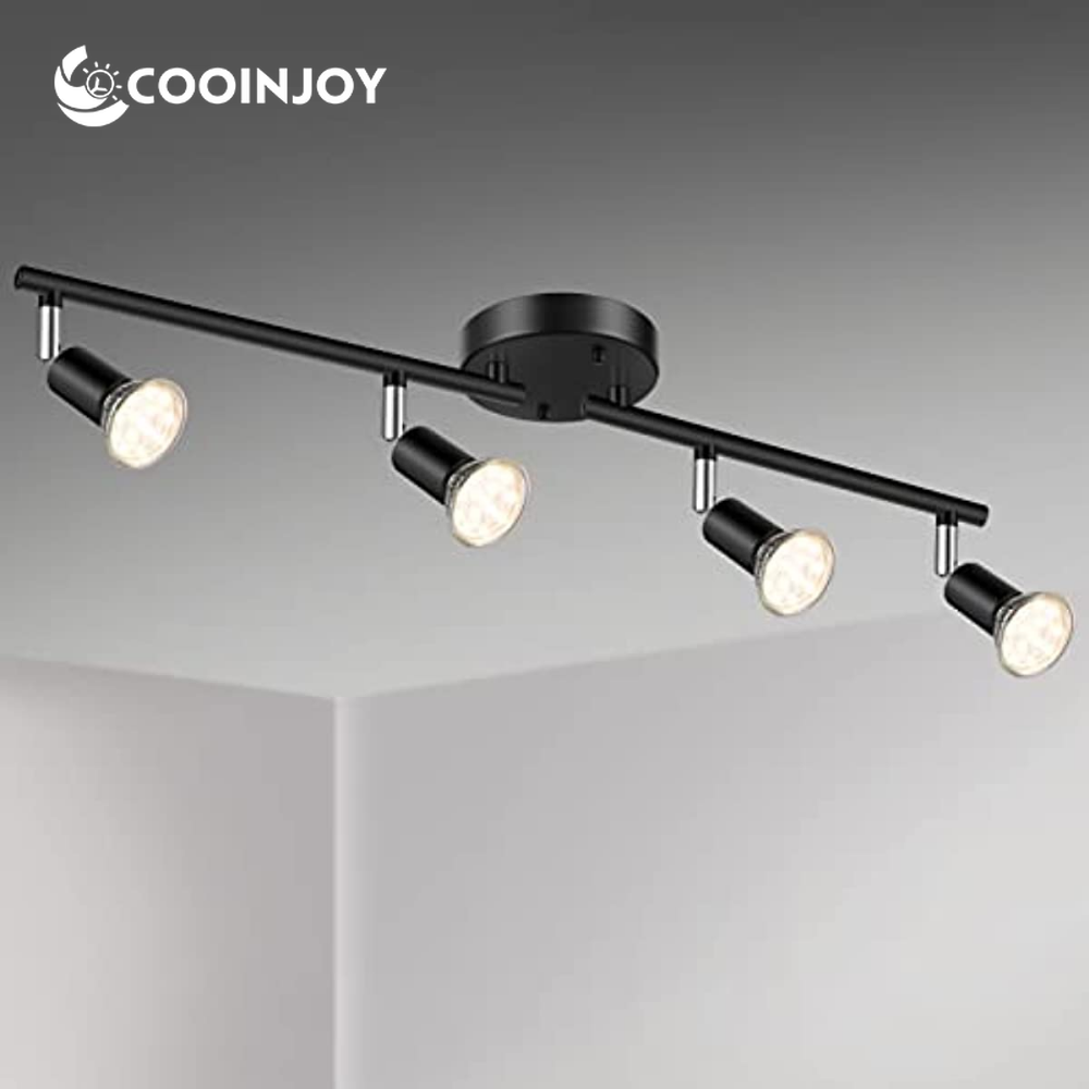 Luz de techo LED giratoria, focos de techo ajustables de 4 vías, luces de cocina, focos de iluminación para sala de estar