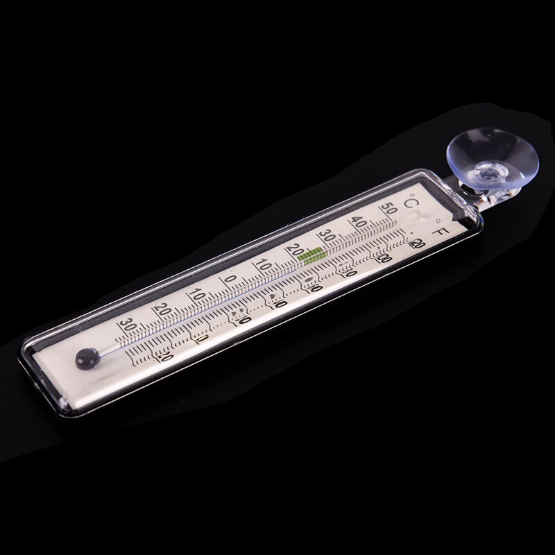 Termómetro de cristal para acuario, medidor de temperatura de agua de cristal con bonita ventosa, 1 Uds.