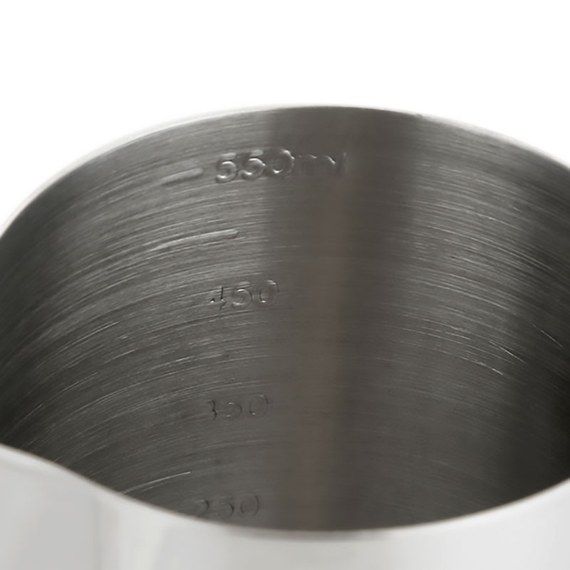 Stainless Steel Frothing Cup &amp; Measuring Cup, Milk Frothing Pitcher For Latte Art - Measurements Outside