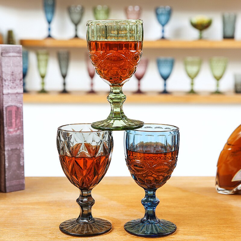 Verre à vin rouge verre gobelet couleur épaisse sans plomb Champagne verre européen rétro verre à vin