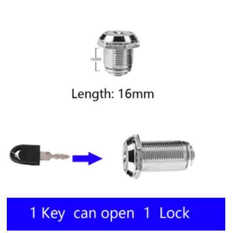 1PCS Drawer file cabinet metal cabinet cam lock longer 10MM 16mm 20mm 25mm 30mm 40mm tool cabinet equipment cabinet box lock: Deep Green