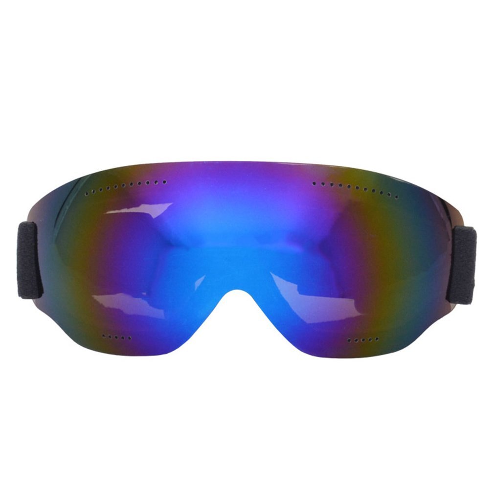 Universal Single Layer Ski Goggles Big Spherical Snow Goggles Mountaineering Windproof Glasses For Adults And Children: Blue