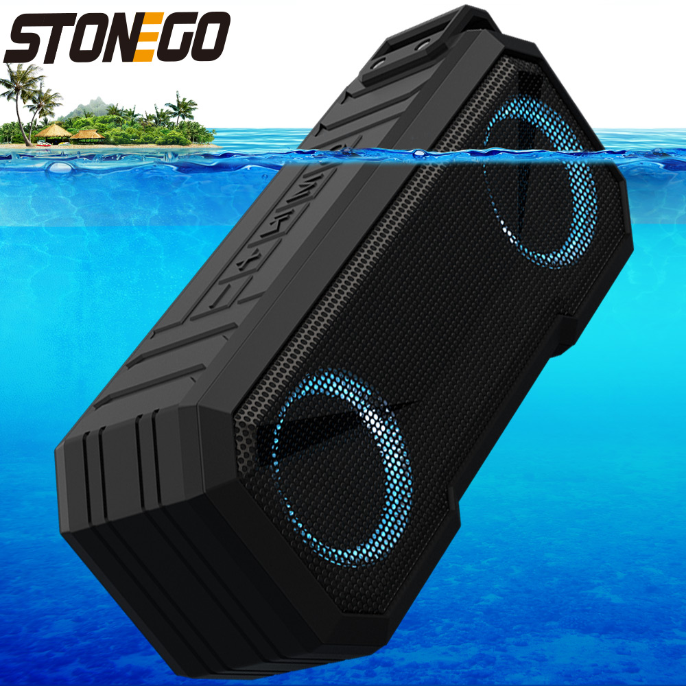 Stonego Portable Bluetooth Speaker Wireless Flash Light Speaker Tws Bass Stereo IPX7 Waterdichte Luidspreker Fm 12H Speeltijd