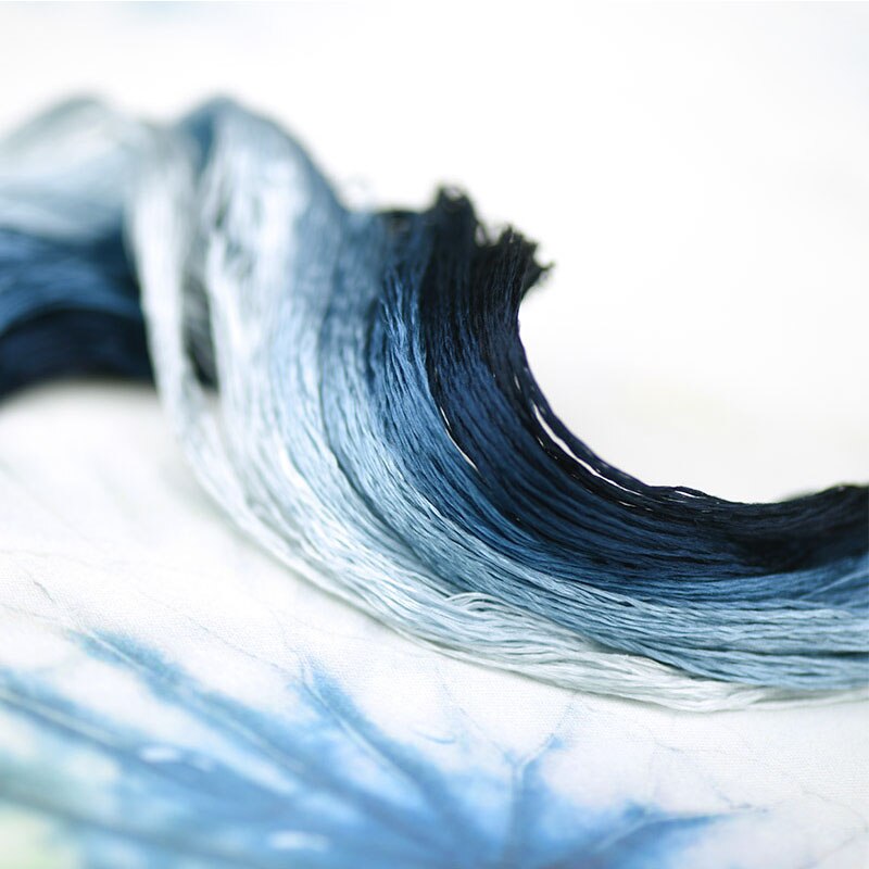 silk embroidery thread / 100% silk thread /hand embroidery embroider cross stitch/Prussian blue/8 pure colors