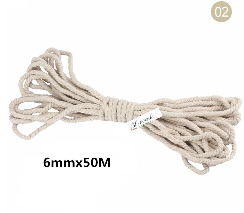 Handmade DIY Off-white Cotton Rope Knitting Braide... – Grandado