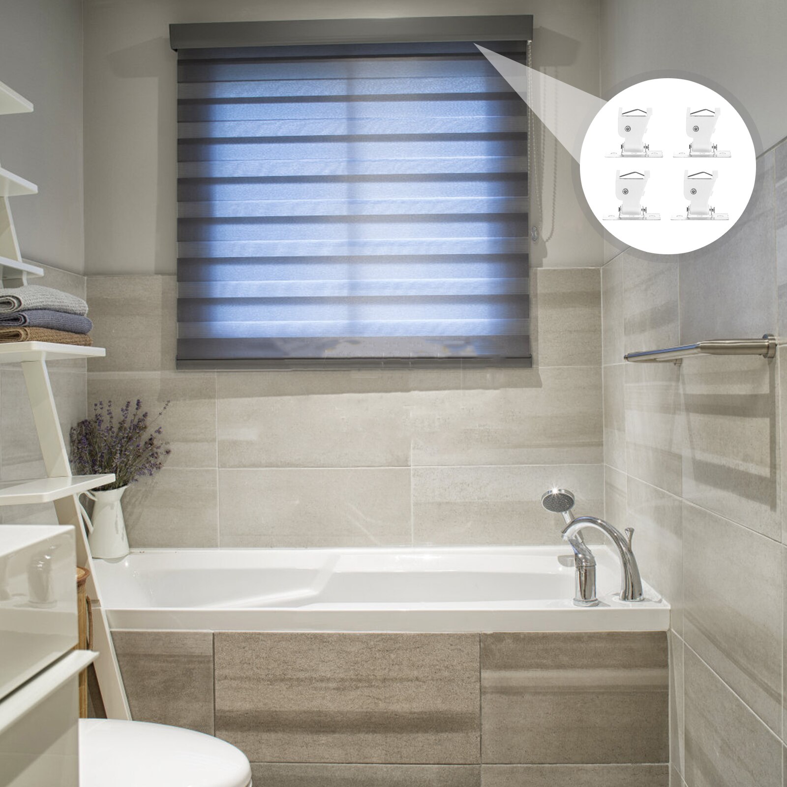 4Sets Bamboo Curtain Roman Shade Cord Locks Practical Window Blind Lock for Home