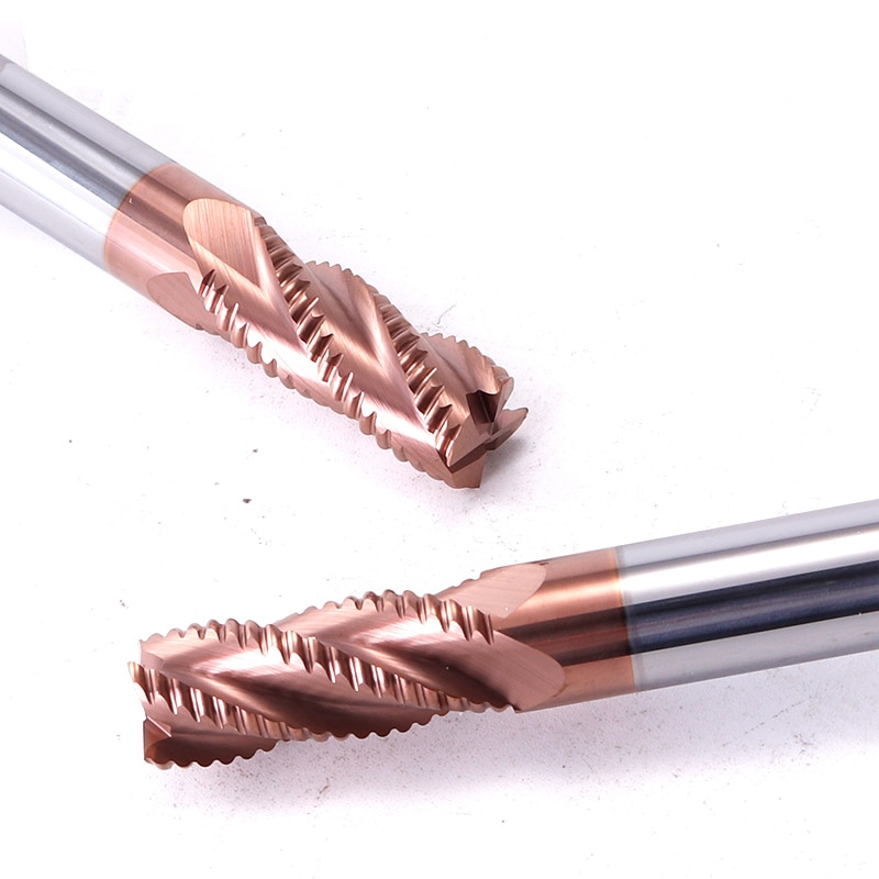 ZGT Cnc Endmill Carbide HRC55 4 Flutes 4mm 6mm 8mm 10mm 12mm Tungsten Steel Milling Cutter Roughing End Mill Metal Milling Tools