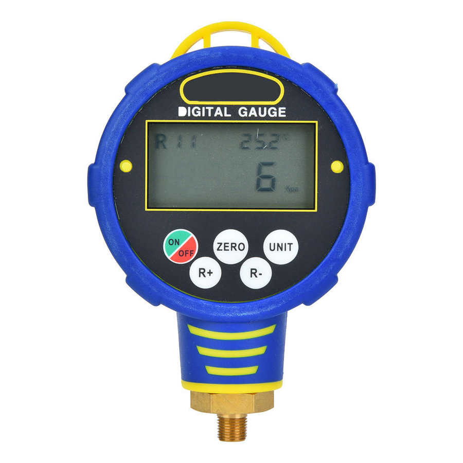 R32 Digital Air Pressure Inflator Gauge 1/8in NPT Tester Inflation Monitoring 100Bar Air Conditioning Refrigerant tool