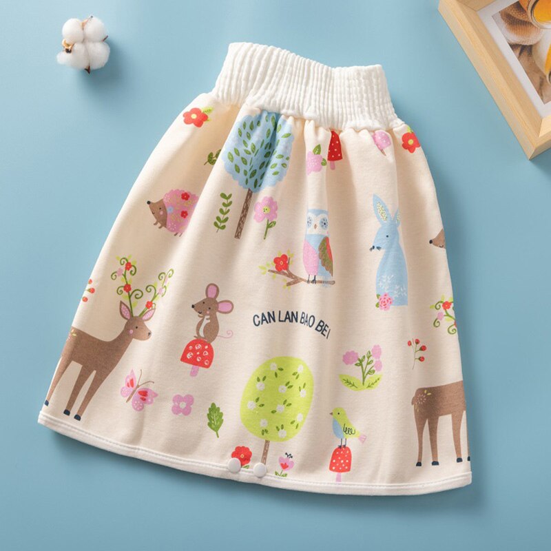 Jupe à couches pour bébé, pantalon d&#39;entraînement à la propreté, en coton, imperméable, Anti-mouillage, vêtements de nuit: Cute Deer