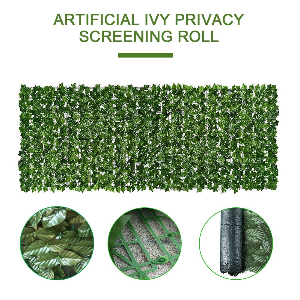 0.5X1/3M Artificial Leaf Screening Roll Fade Protected Privacy Hedging Wall Landscaping Garden Fence Balcony Screen