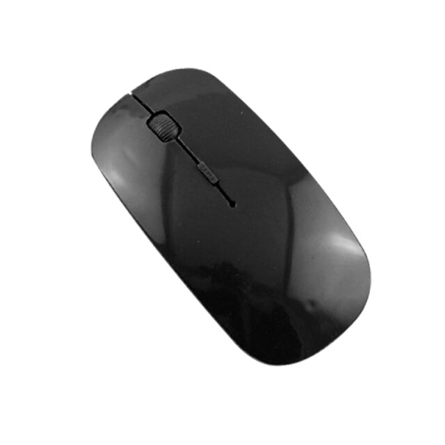 ANMONE Wireless Computer Mouse 2.4G Receiver 1600 DPI USB Optical Super Slim Mouse For Macbook PC Laptop Desktop Cordless Mice: Black