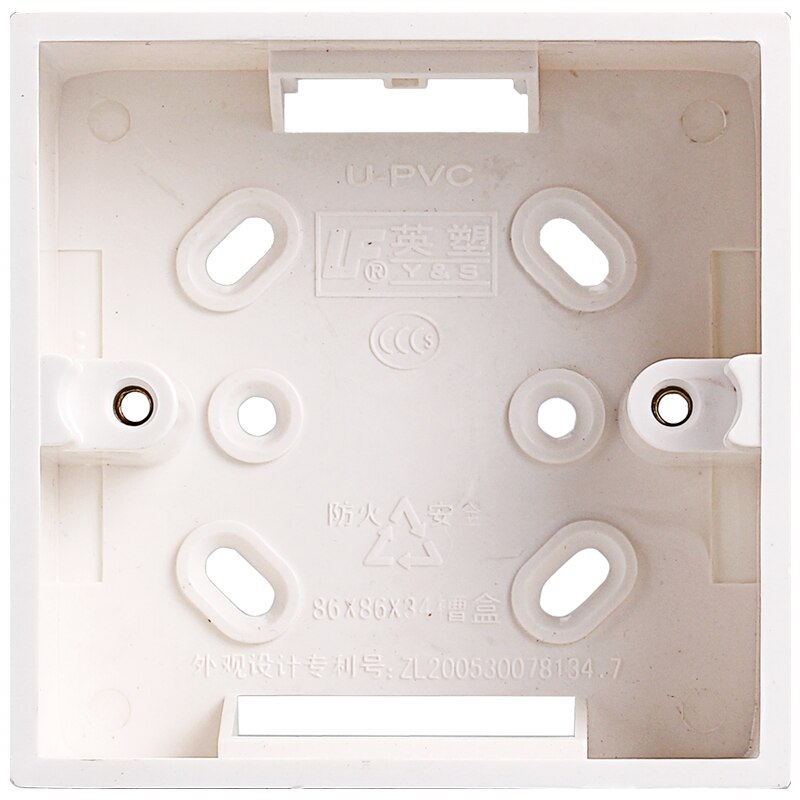 10pcs Wall Surface Mounted Bottom Box 86 Type Socket Switch Bottom Junction Base PVC Wall Mount Switch Box