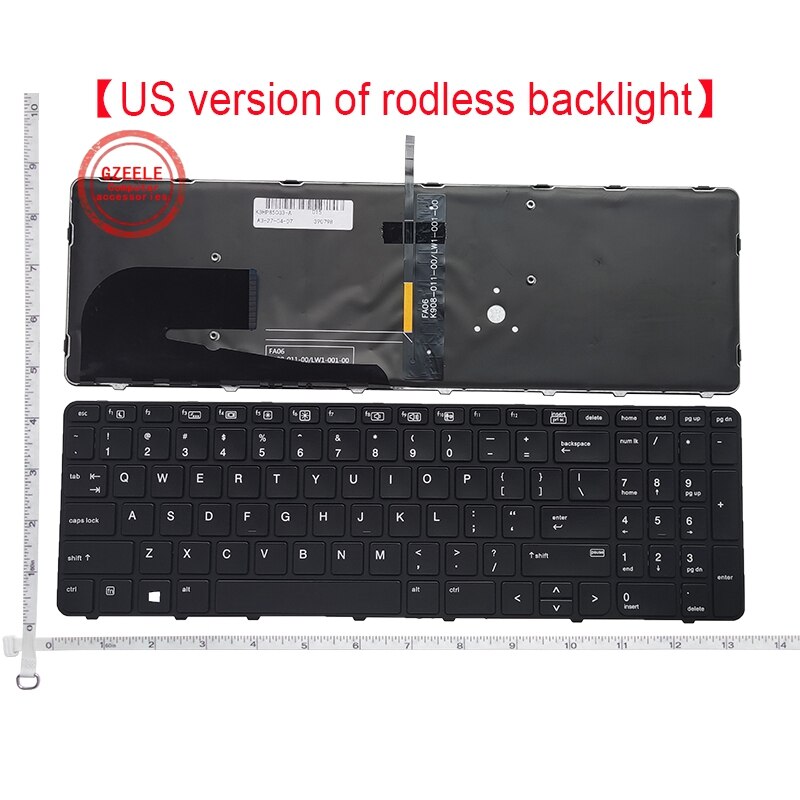 US For HP for EliteBook 850 G3 for ZBook 15u G3 US without Backlit Laptop Keyboards English: Backlit No Pointing