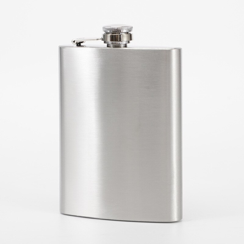 Portable Stainless Steel Hip Flask Alcohol Bottle Travel Whiskey Alcohol Liquor Bottle Flagon Male Small Mini Bottle: 9 Oz(about 255ml)