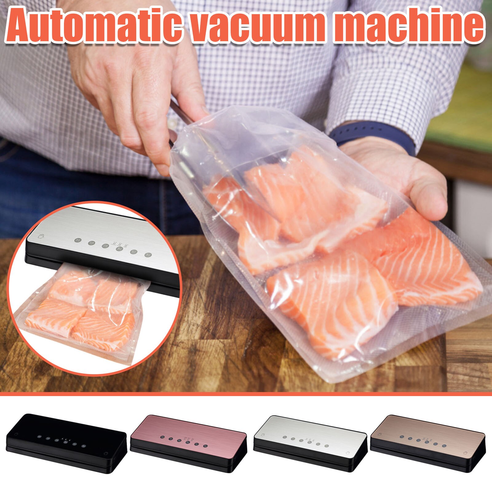 Automatische Vacuüm Verpakkingsmachine Voor Voedsel Met 10Pcs Tassen Us Plug Automatische Vacuüm Verpakkingsmachine Sluitmachine # G30