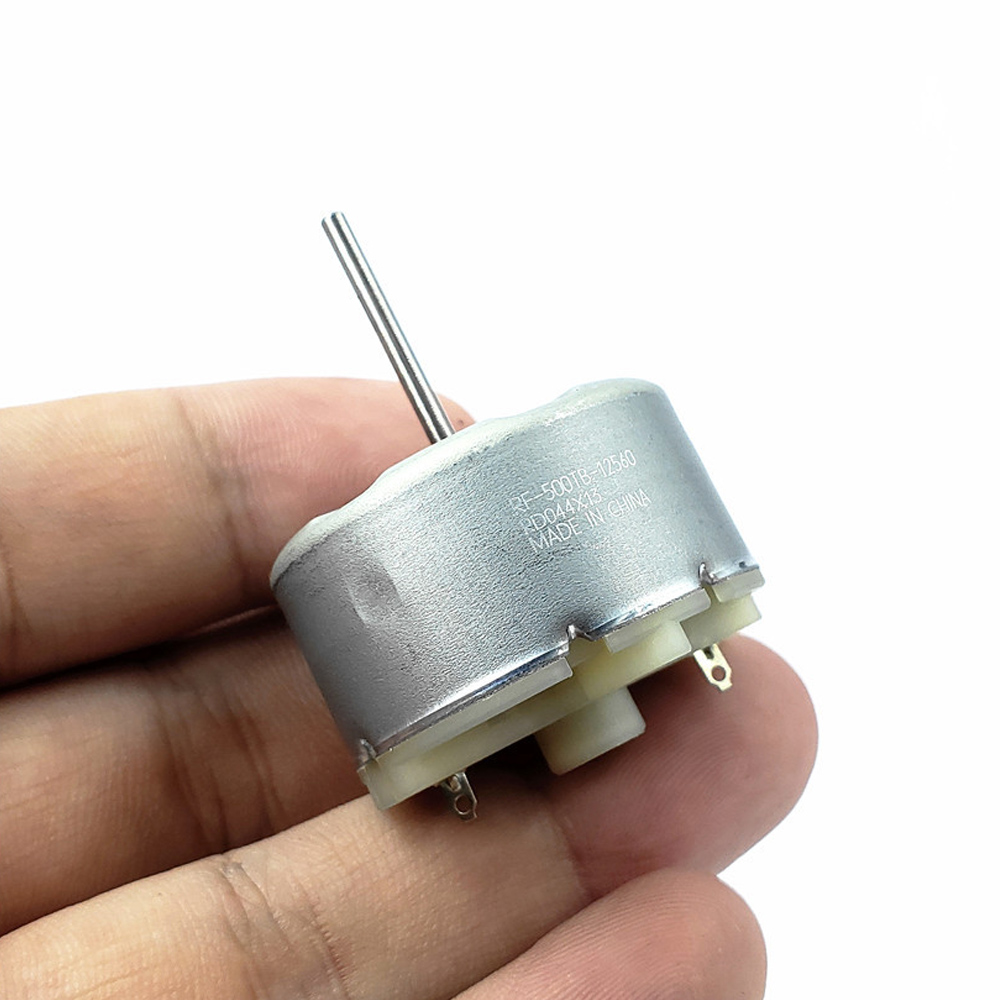 Motor de Micro RF-500TB-12560 Mabuchi DC 6V-12V 9V 5500RPM, cepillo de Metal precioso, Motor redondo de eje largo de 32MM para alarma de humidificador