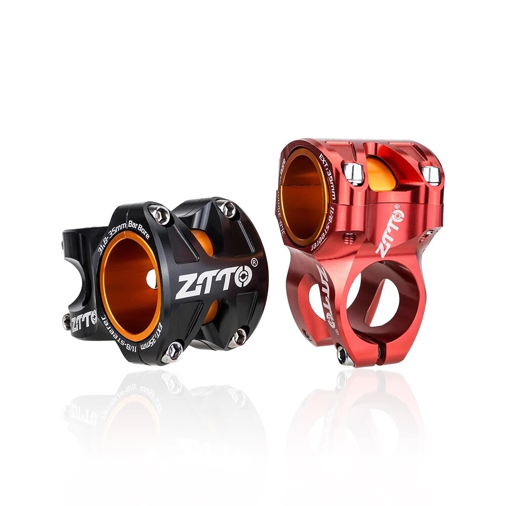 ZTTO Mountain Bike 50mm Stem CNC 35mm 31.8mm Handlebar Bicycle ultralight 0 ° Rise DH AM Stem Enduro 28.6mm bike steering wheel