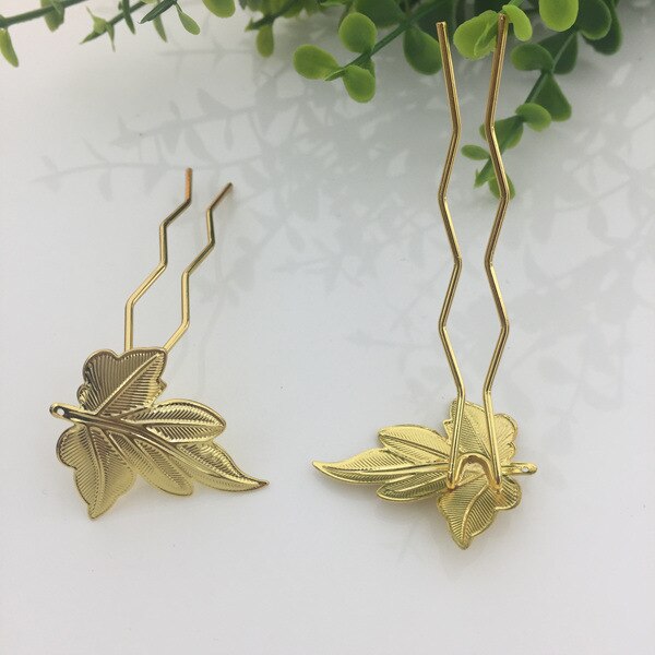 10 Pcs 68*1.2 Mm Aankomen Metal Copper Leaf U Vorm Hair Sticks Basisafstelling Voor Vrouwen Diy sieraden Maken