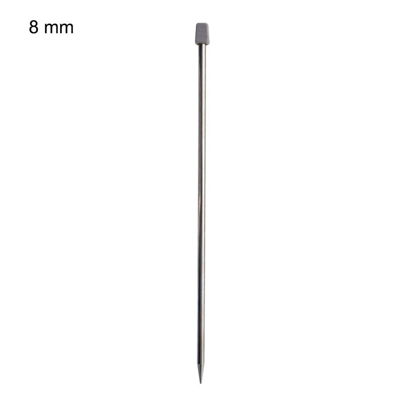 1Pair 35CM Multi Purpose Crochet Hook DIY Sewing Tools Stainless Steel Silver Sweater Weaving Needle Knitting Needles: 8mm