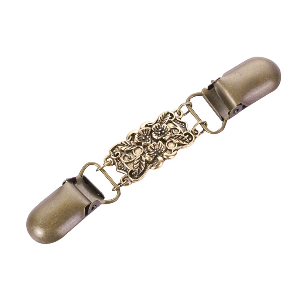 Sweater Clip Brooch Clip Beaded Brooch Shawl Shirt Collar Buckles For Clothing Decor Retro Metal Holder Cardigan Clip: A8