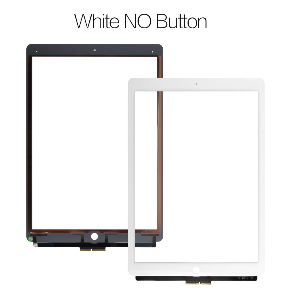 Touch Screen Voor Ipad Pro 12.9 1st Digirtizer Sensor Glas Panel Touchscreen Voor Ipad Pro 12.9 Digirtizer Vervangende Onderdelen: White no Button