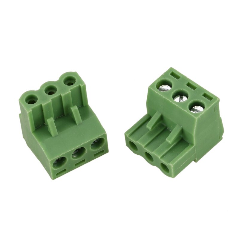 20 stk 5.08mm 3 -veis pcb-montert skruklemme for 14-22 awg ledning
