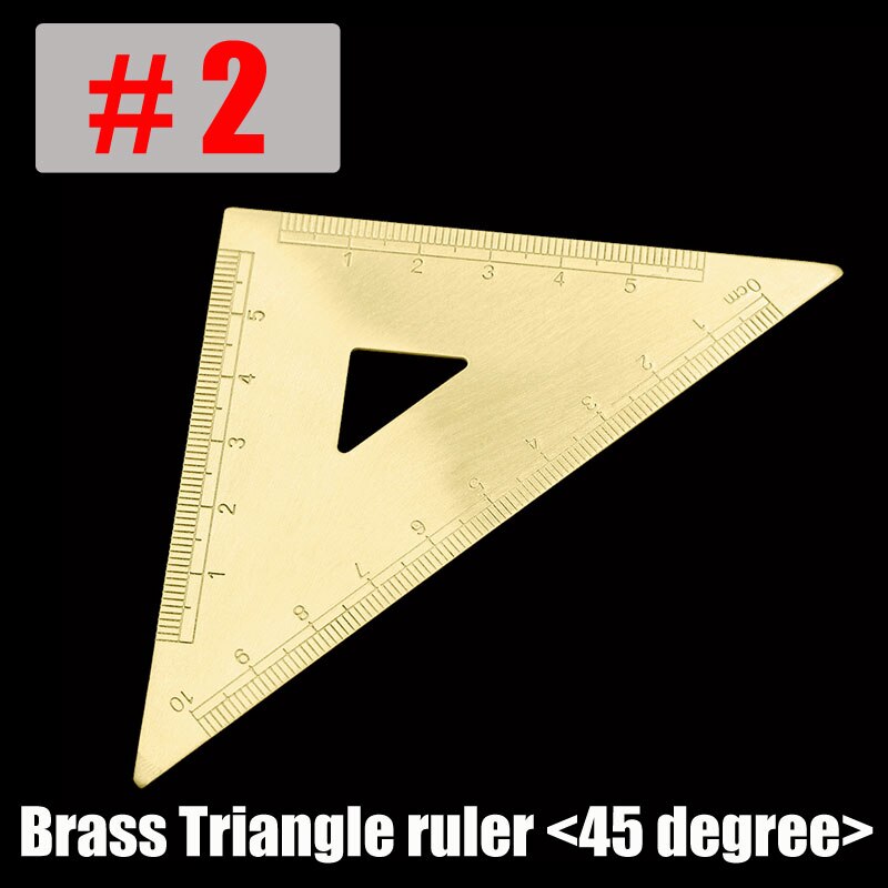 Millimeter / Inches Double Scale Vernier Caliper Ruler Brass Copper Ruler Precision Measuring Instrument DIY Sewing Leather Tool: NO.2