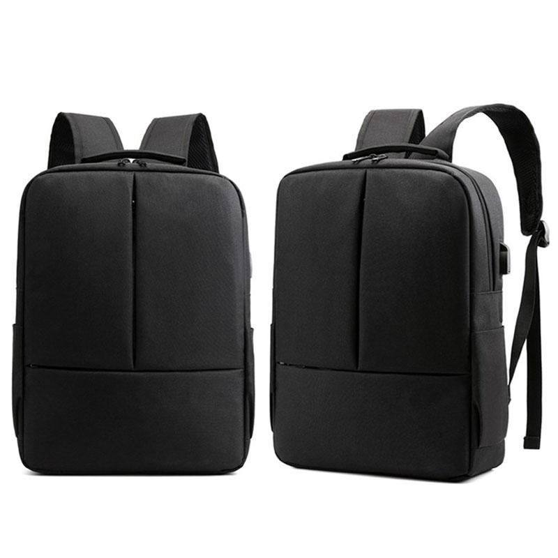 Mode Bedrijf Mannelijke Rugzak Reizen Nylon Casual Student Schooltas Mode Computer Schoudertas 15.6 Inch Laptop Rugzak: Black