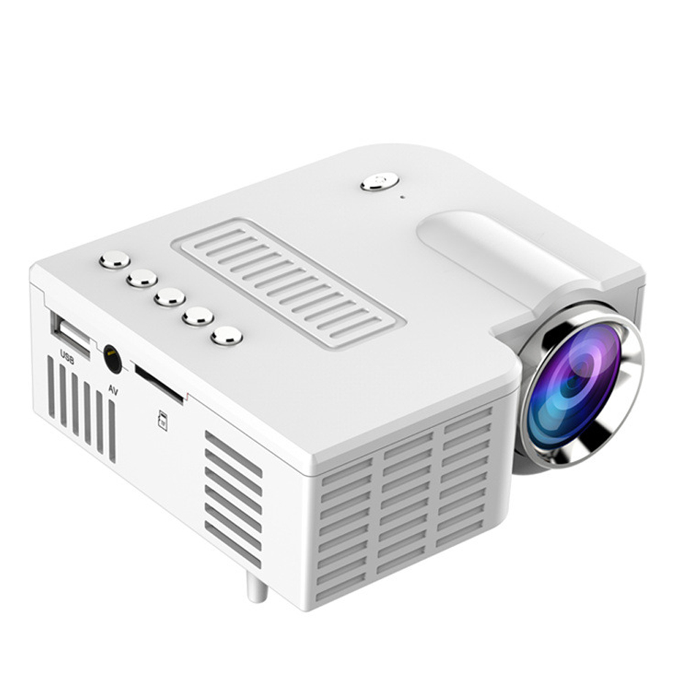 UC28C Family Bedroom 320x180 Led Micro Mobile Phone Sharing Home Theater Practical Video Projector Entertainment Mini Portable: White