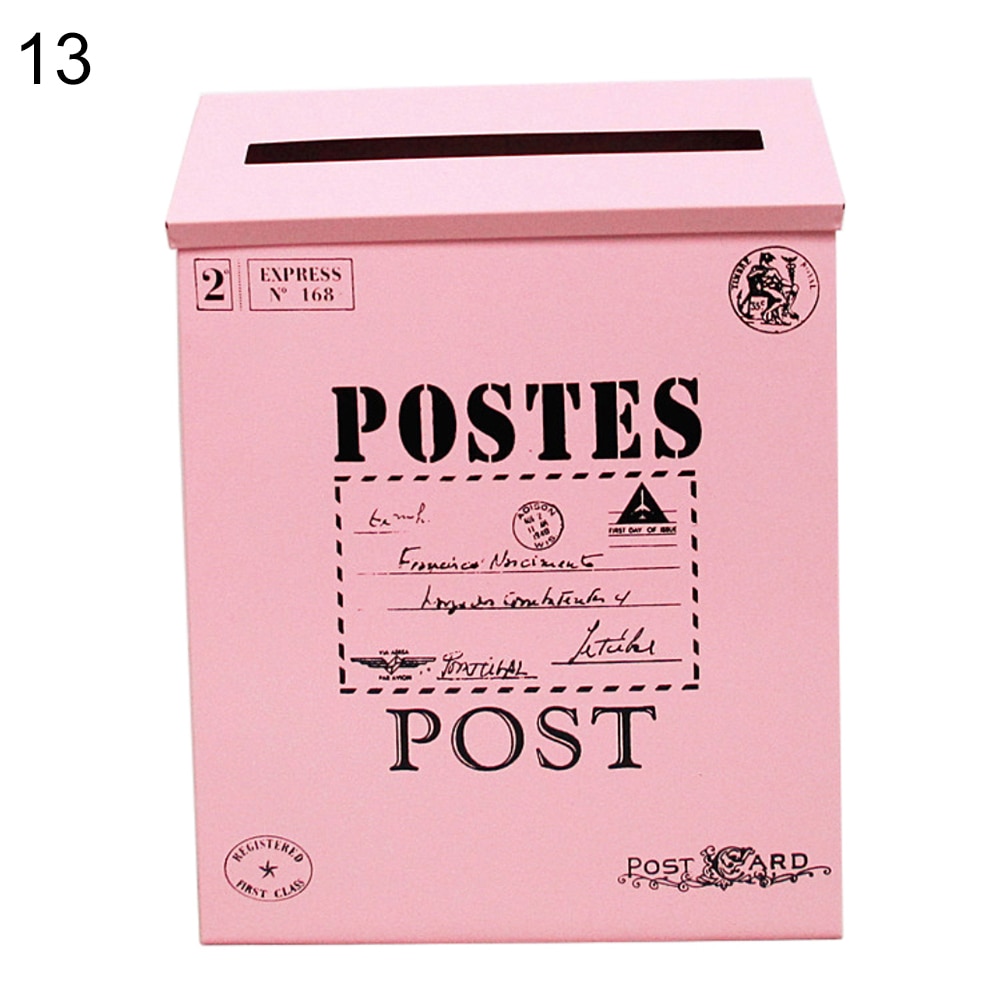 Retro metall vegghengt postkasse bøtte avis postkasse post hage dekor