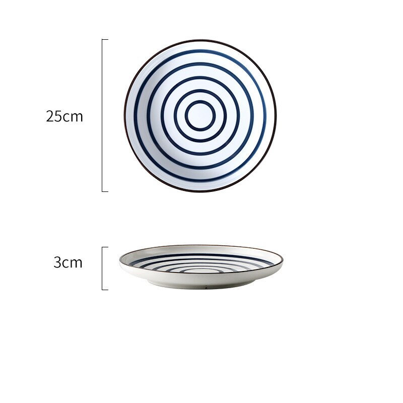 Japanese-style ceramic dinner plate serving dish cake disc western-style steak dish kitchen board snack dish salad bowl: g
