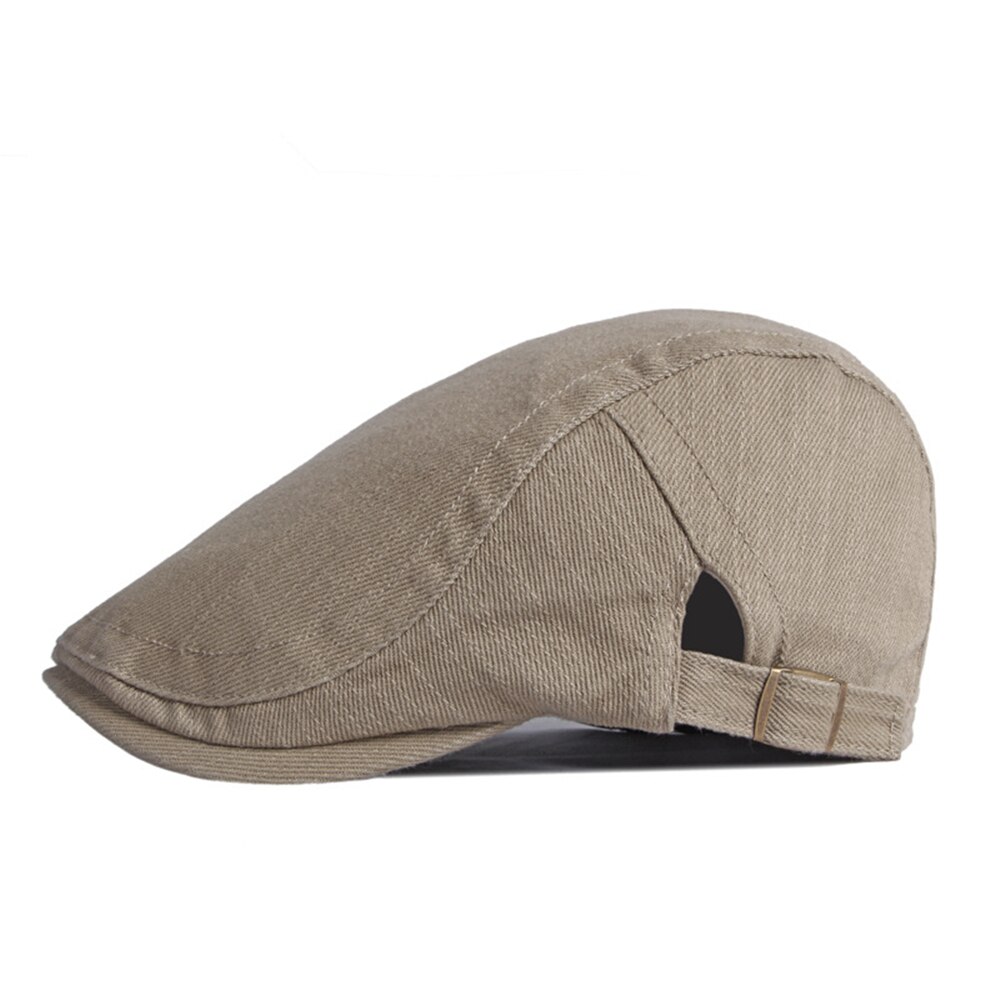 SHOWERSMILE Baumwolle Herren Baskenmütze Hütte Britischen Stil Zeitungsjunge Solide Beige Schwarz Marine khaki Frühling Sommer Flache Kappe Einstellbar 55-60cm