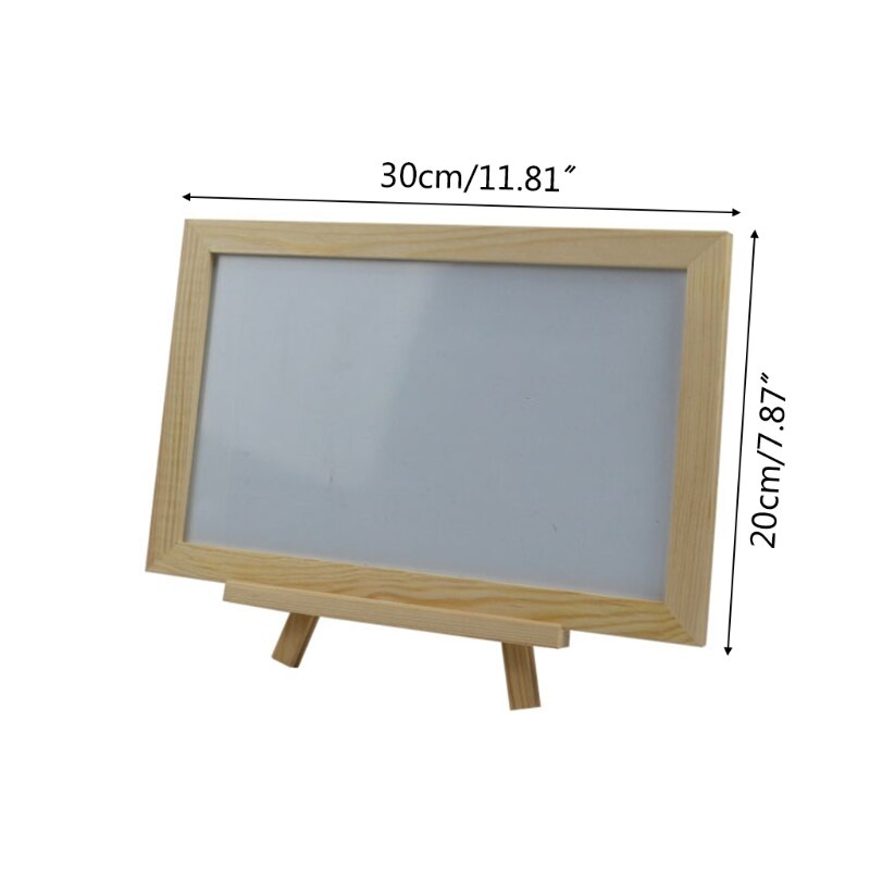 Single Side Mini Wooden Tripod Blackboard Whiteboard Message Sign Note Marker Chalkboard