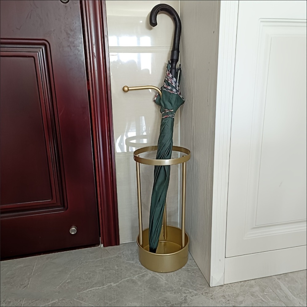 Metalen paraplubak, eigentijdse stijl, strak opbergrek voor thuis, kantoor, hotel en winkelcentra, geschikt voor meerdere paraplu's.