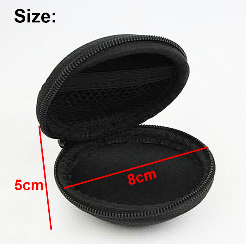 Portable Headphones Cases Mini Zippered Storage Hard Cover Bags Box for Earphone SD Cards Protective USB Cable Organizer Cases