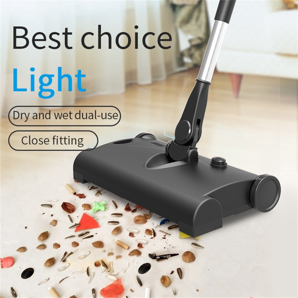 Balai électrique sans fil aspirateur maison intelligente électrique balayeuse 2 en 1 Handpush sec humide balayeuse vadrouille USB charge