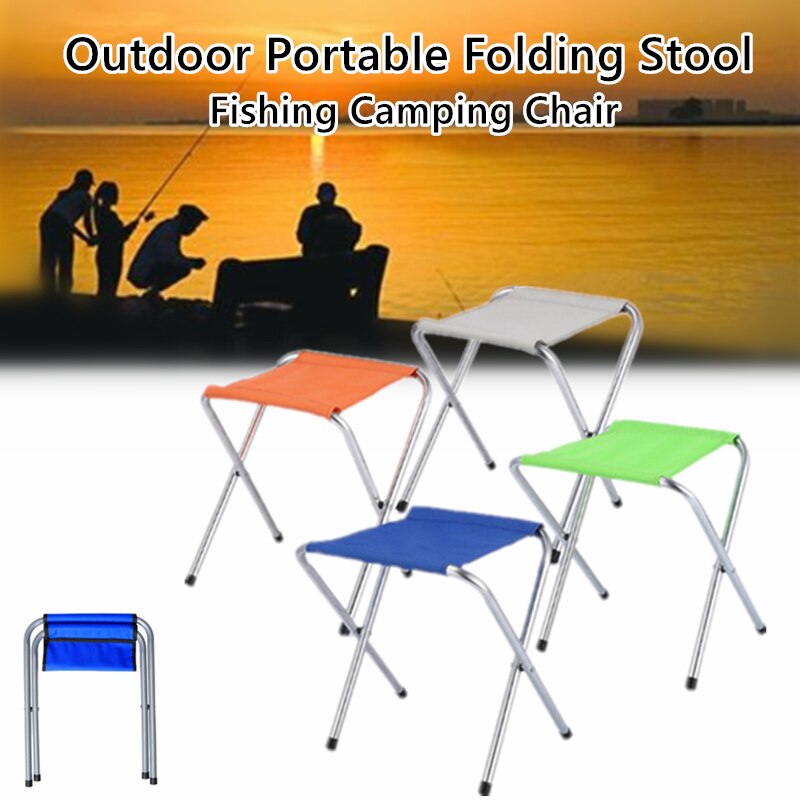 1 stykke bærbar udendørs camping sammenklappelig stol mini strand fiskeri skammel sammenklappelig picnic rejsesæde