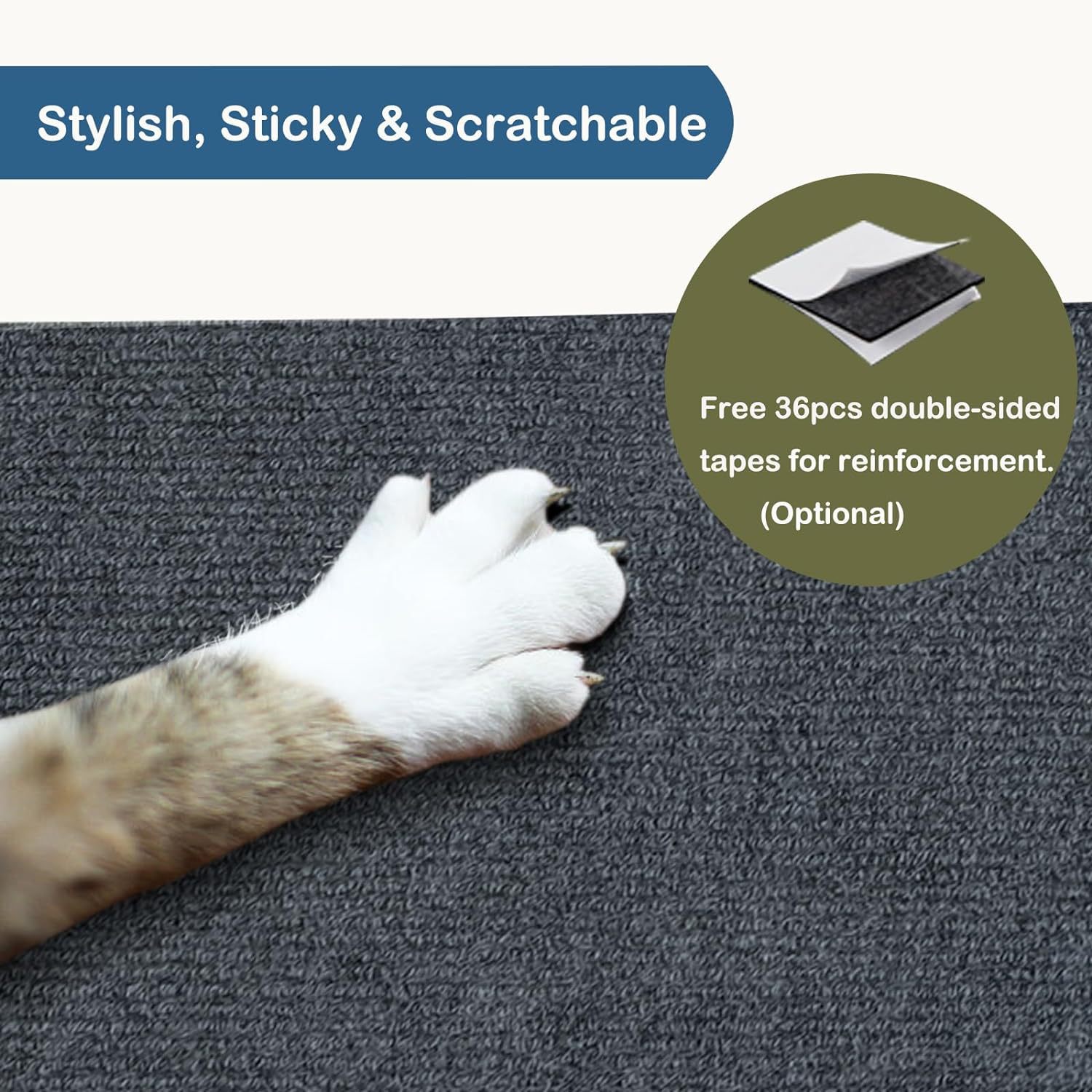 Wand selbstklebend Anti-Katzen-Kratz-Sofa DIY Katzen Kratzschutz Pfoten schärfen trimmbar Teppich Katzen Kratzbrett ﻿