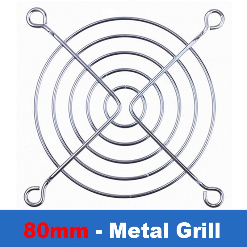 Metal Fan Grill Cover PC Computer 140mm 120mm 90mm 80mm CPU Case Cooler Protector 3D Printer 40mm 60mm Radiator-Silver: 8CM