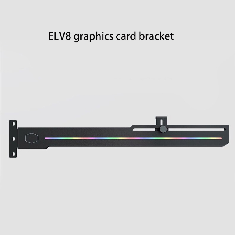 ELV8 LED GPU Holder 3 Pin ARGB LED Vertical Graphics Card Bracket Addressable RGB Support Adjustable Length Height