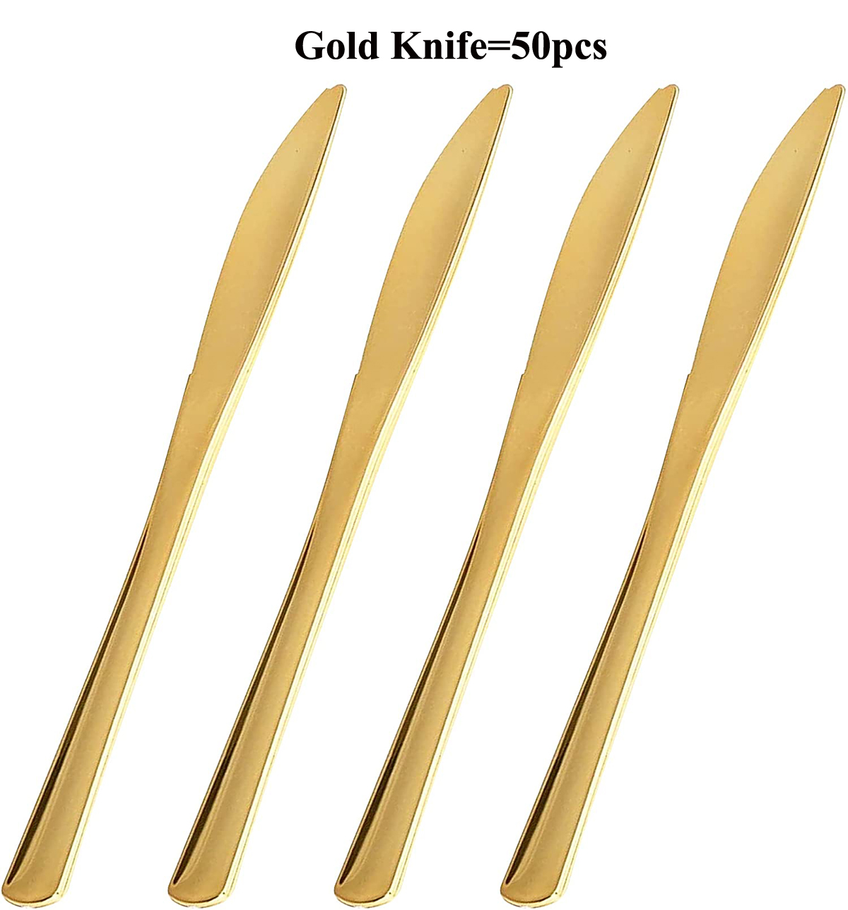75-teiliges goldenes Kunststoffbesteck – Party-Besteck-einstellen – schweres Kunststoffbesteck – inklusive 25 Gabeln, 25 Löffel und 25 Messer: Braun